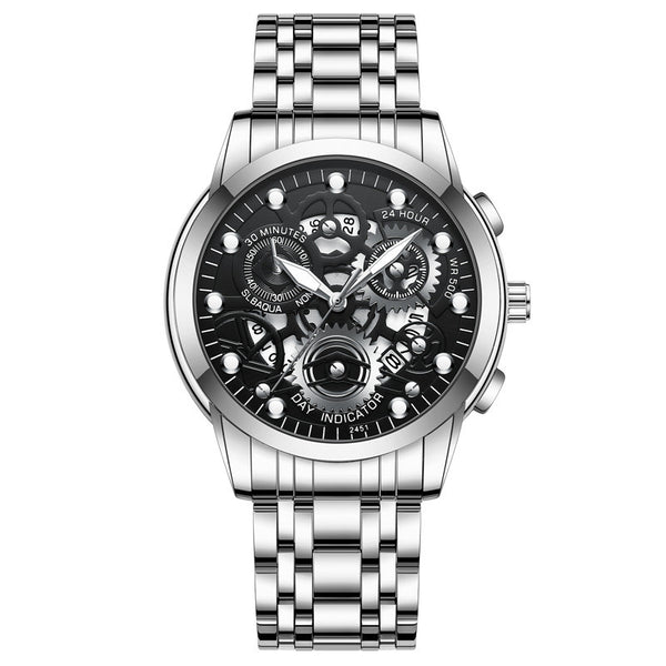 Reloj de Negocios Hueco para Hombre sin Mecanismo Visible
