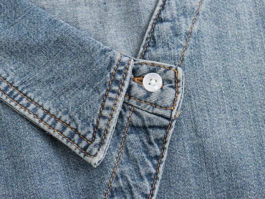 Camisa Denim Asimétrica Casual para Mujer - Image 13