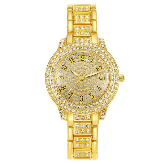 Reloj de Diamantes Digitales con Números Romanos y Brillantes para Mujer - Image 9