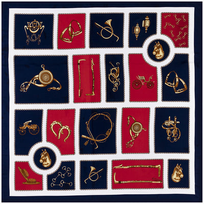 Pañuelo de Seda Twill Estampado Carruajes 130cm - Image 17