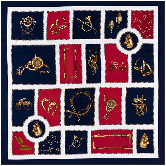 Pañuelo de Seda Twill Estampado Carruajes 130cm - Image 17
