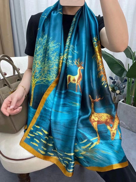 Pañuelo de Seda Protector Solar para Todas las Estaciones - Image 25
