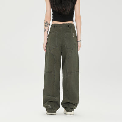 Pantalones Casuales de Trabajo Desgastado para Mujer - Image 3
