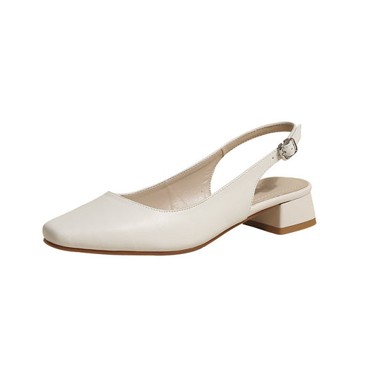 Zapatos de Cuero con Talón Descubierto y Tacón Grueso - Image 15