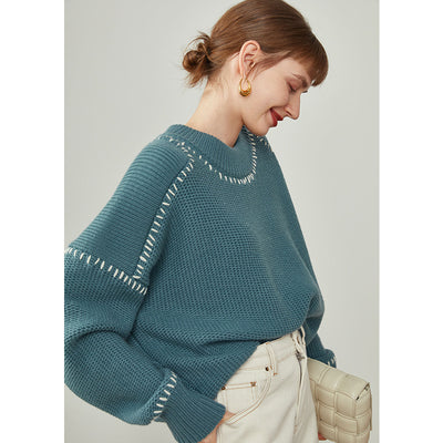 Suéter Holgado de Otoño e Invierno para Mujer - Estilo Relajado - Image 4