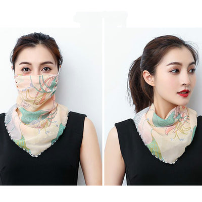 Pañuelo Triangular Delgado para Afinar el Rostro con Sujeción en Orejas - Image 25