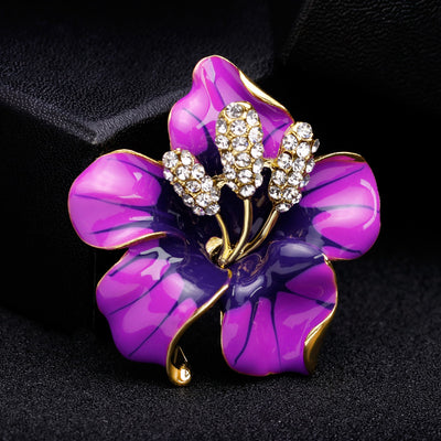 Broche Vintage Rosa Floral Elegante - Image 3