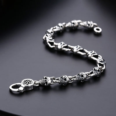 Pulsera de Plata Esterlina S925 Vintage para Hombre y Mujer - Image 8