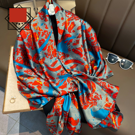 Foulard Ligero de Seda para Mujer - Bufanda Larga Elegante de Verano - Image 8