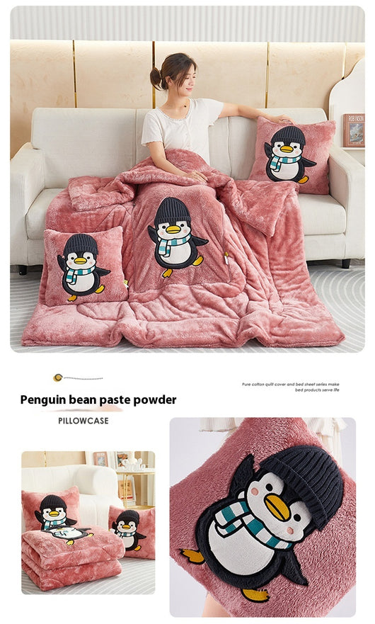 Almohada Manta Térmica Reversible 3D Pingüino - Dos en Uno - Image 21