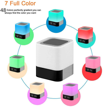 Reloj Despertador Parlante Bluetooth con Pantalla Táctil y Luz LED Multicolor - Image 7