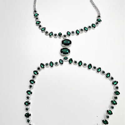 Cadena de Pecho Hip-hop Verde Diamante - Estilo Urbano Moderno - Image 7