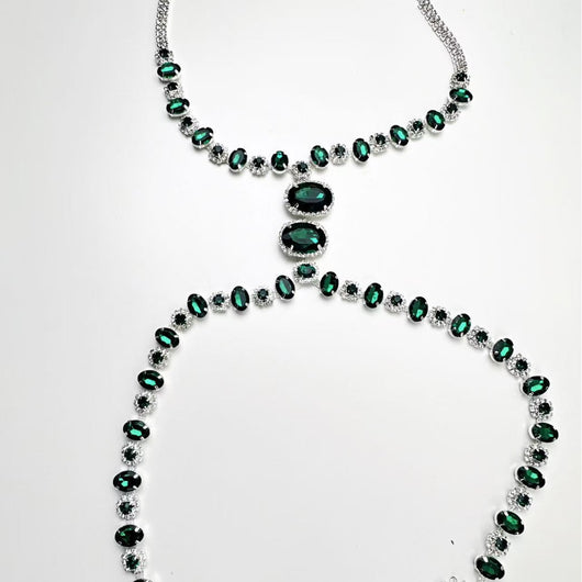 Cadena de Pecho Hip-hop Verde Diamante - Estilo Urbano Moderno - Image 7