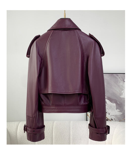 Chaqueta de Cuero Oveja Suelta para Mujer - Estilo Oversized - Image 3