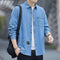 Camisa Vaquera Azul de Manga Larga para Hombre