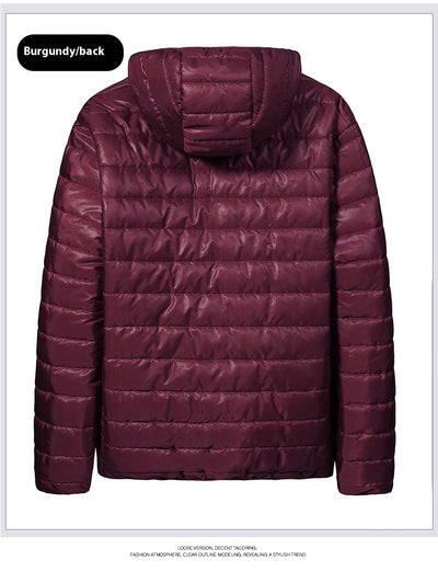 Chaqueta Acolchada Ligera con Capucha para Hombre - Abrigo Casual Cálido - Image 22