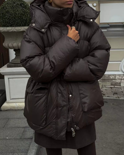 Chaqueta Acolchada de Algodón con Cierre en Cintura para Mujer - Image 8