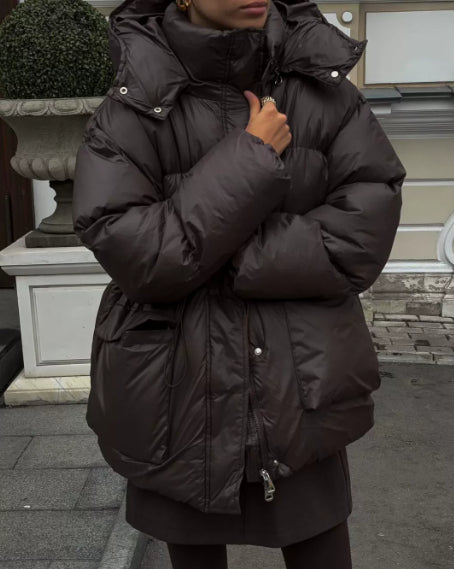 Chaqueta Acolchada de Algodón con Cierre en Cintura para Mujer - Image 8