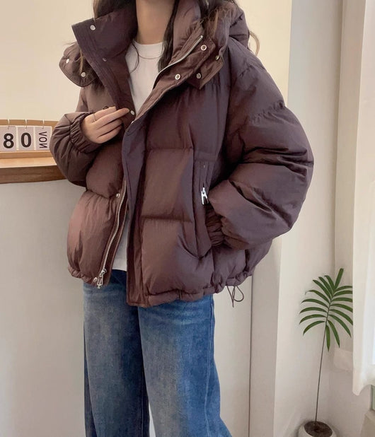 Chaqueta Cálida Casual para Mujer Talla Grande con Abertura Lateral - Image 22
