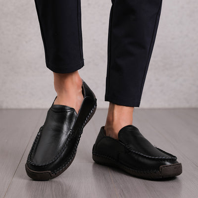 Mocasines Hombre Cuero Ligeros Antideslizantes Sin Cordones - Image 7