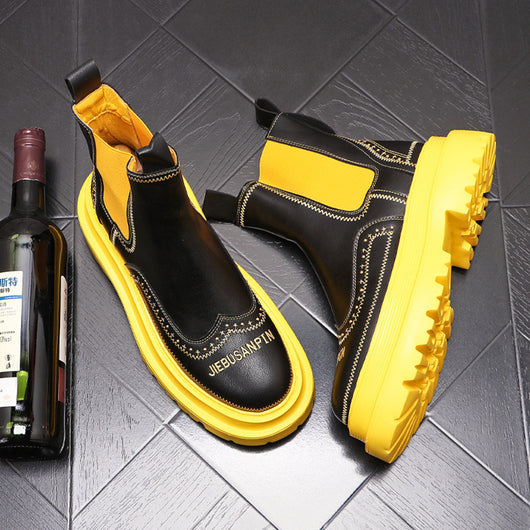 Botas Martin de Cuero con Suela Gruesa - Estilo Moderno