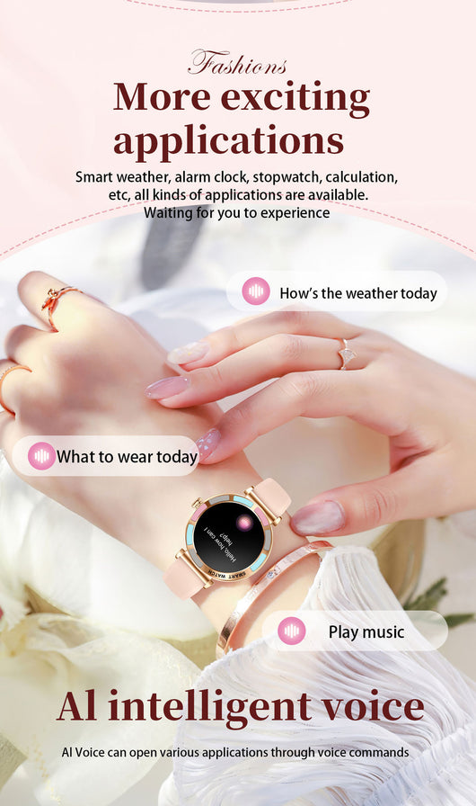 Reloj Inteligente H20 para Mujer con Llamadas Bluetooth HD - Image 26