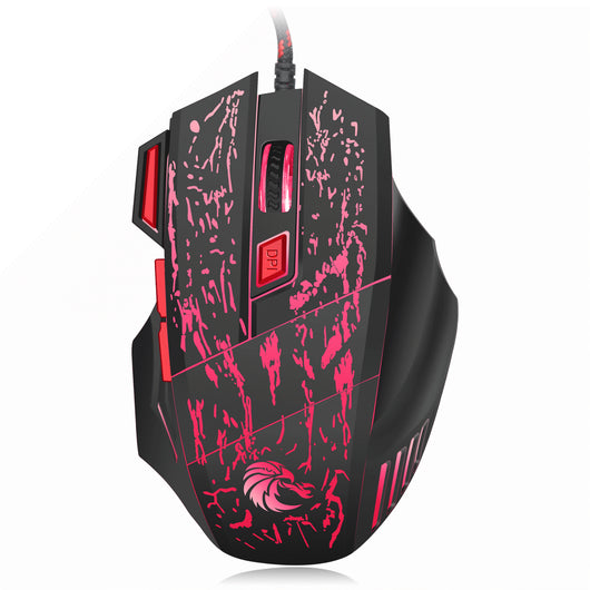 Ratón Gaming Luminoso con Efecto Agua Fractal - Conexión Alámbrica - Image 14