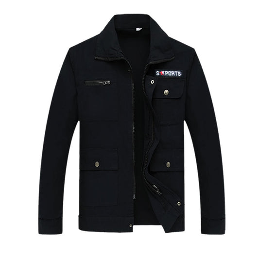 Chaqueta de Trabajo de Algodón con Refuerzos - Manga Larga Profesional