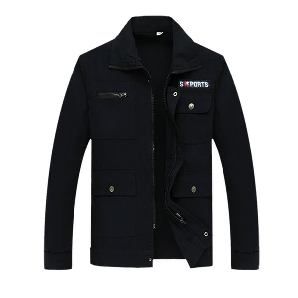 Chaqueta de Trabajo de Algodón con Refuerzos - Manga Larga Profesional