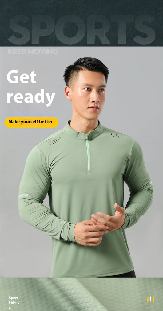 Camiseta Deportiva de Manga Larga Elástica Secado Rápido para Hombre - Image 15