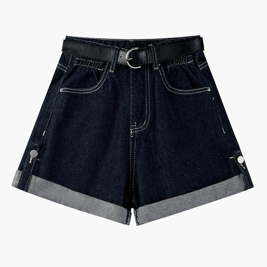Shorts de Mezclilla Cintura Alta con Efecto Rizado - Image 14