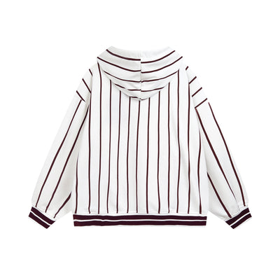 Suéter Retro Hip Hop a Rayas Azul y Blanco para Otoño e Invierno - Image 8