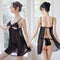 Camisón Sensual con Tirantes y Tul Transparente