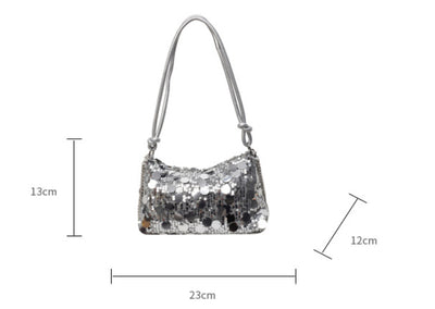 Bolso Bandolera Mujer con Cadena y Lentejuelas Brillantes - Image 9