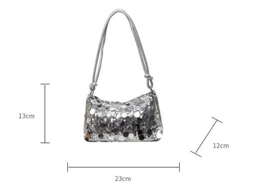 Bolso Bandolera Mujer con Cadena y Lentejuelas Brillantes - Image 9