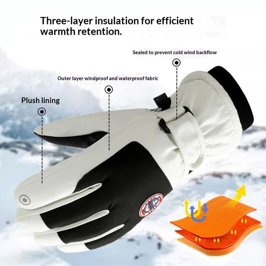 Guantes Térmicos para Esquí con Forro Polar y Pantalla Táctil - Image 3