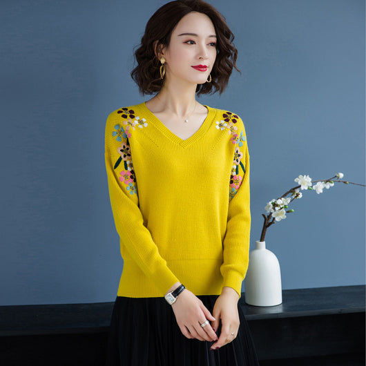 Camisa Tejida Suelta Estilo Western con Bordados - Image 18