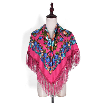 Pashmina Étnica con Flores Bordadas y Borlas - Image 18