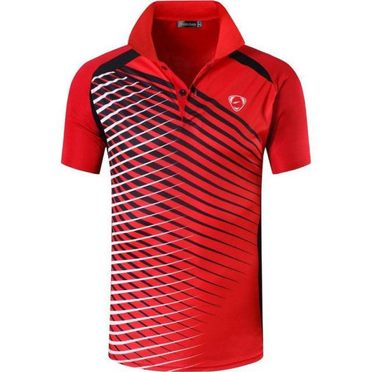 Polo Deportivo Manga Corta Rojo para Golf y Tenis - Image 48