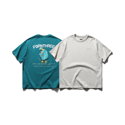 Camiseta Universitaria Retro Estilo Japonés Holgada Unisex - Image 5