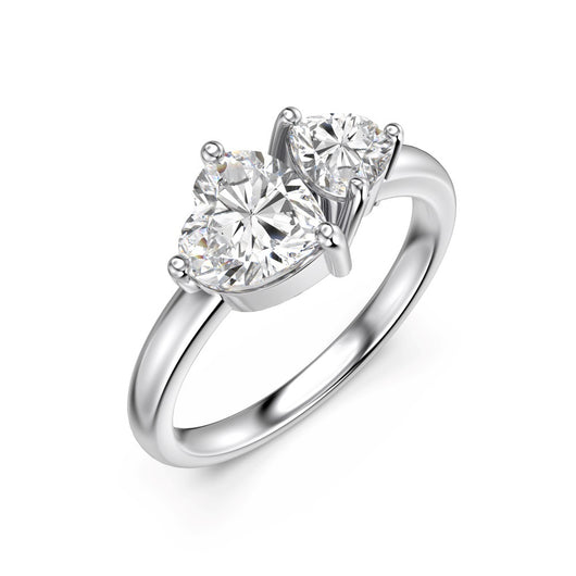 Anillo de Plata S925 Corazón Doble con Piedras Principales - Image 5