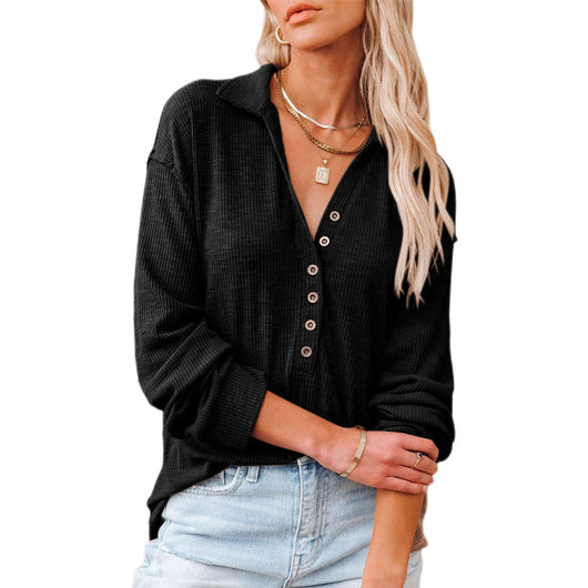 Camisa de Manga Larga a Rayas con Solapa - Diseño Casual Versátil - Image 16