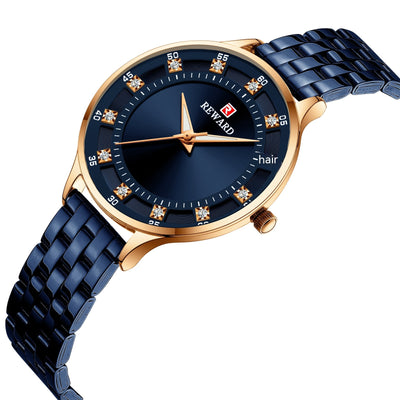 Reloj de Pulsera Acero Inoxidable para Mujer con Diamantes y Cristal de Cuarzo Resistente al Agua - Image 5