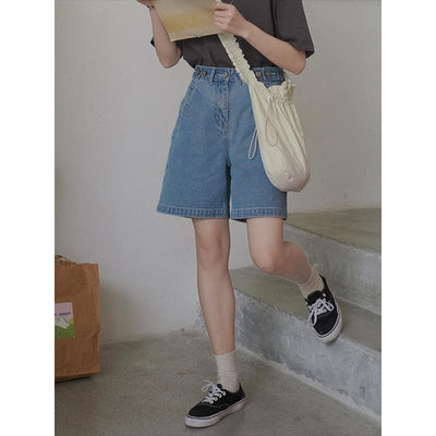 Shorts Denim Ajustables Mujer Cintura Regulable Corte Relajado - Image 3