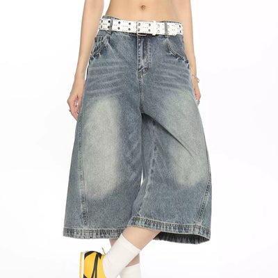 Pantalones Cortos Vaqueros Clásicos Sueltos y Rectos para Verano - Image 10