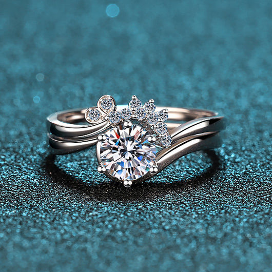 Anillo Apilable Doble Capa Mossan Stone - Diseño Versátil 2 en 1 - Image 9