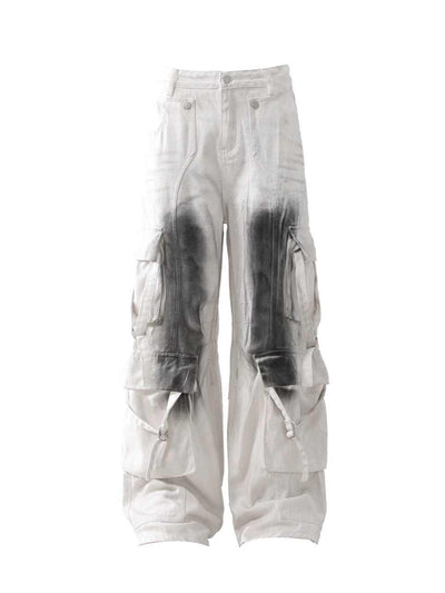 Pantalones Cargo Multi-bolsillos Hombre Corte Recto Cómodo - Image 6