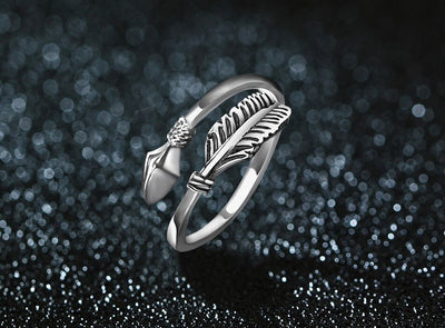 Anillos de Pareja con Flecha del Amor - Diseño Minimalista para Parejas - Image 10