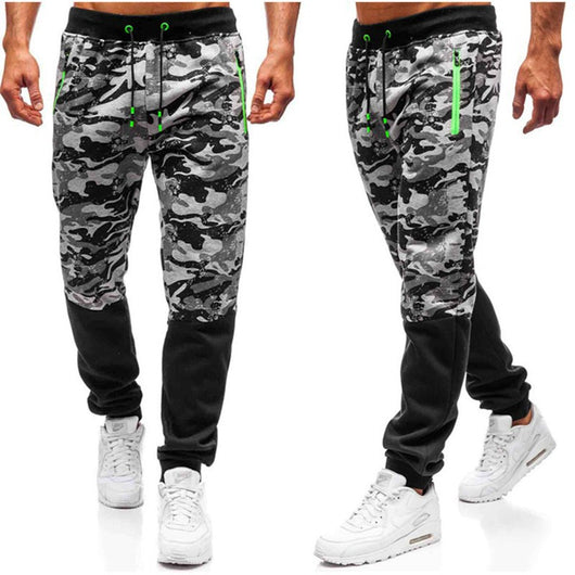 Pantalones Slim Fit Camuflado con Cordones para Hombre
