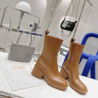 Botas Cortas Impermeables con Tacón Alto y Suela Antideslizante - Image 13
